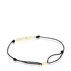 Pulseira Mama em nylon com ouro, diamantes e madrepérola TOUS Mama