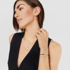Pulseira Mama em nylon com ouro, diamantes e madrepérola TOUS Mama