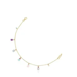 Pulseira Mini Ivette em Ouro com Pedras preciosas