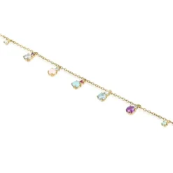 Pulseira Mini Ivette em Ouro com Pedras preciosas