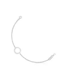 Pulseira Straight disco em Prata