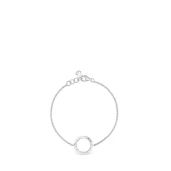 Pulseira Straight disco em Prata