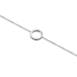 Pulseira Straight disco em Prata