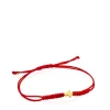Pulseira Sweet Dolls XXS cruz de Cordão na cor vermelha e Ouro