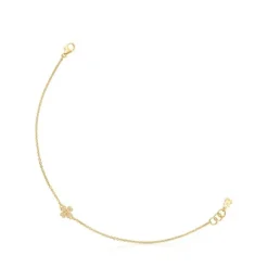 Pulseira TOUS Good Vibes trevo em Ouro e Diamantes