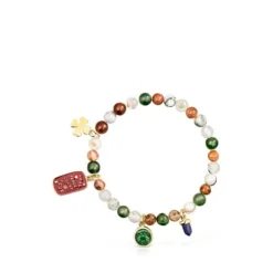 Pulseira TOUS Good Vibes em Prata Vermeil e Ágatas