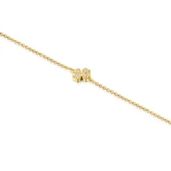 Pulseira TOUS Good Vibes trevo em Ouro e Diamantes