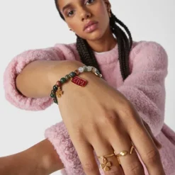 Pulseira TOUS Good Vibes em Prata Vermeil e Ágatas
