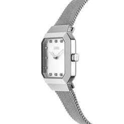 Relógio analógico com bracelete em aço Karat Squared