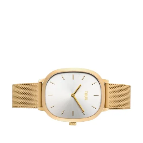 Relógio Heritage em aço IP dourado