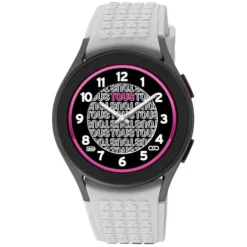 Relógio Samsung Galaxy Watch 5 X TOUS smartwatch em alumínio cinzento com banda de silicone cinzenta
