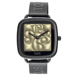 Relógio smartwatch com bracelete em aço IP preto D-Connect