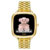 Relógio smartwatch com bracelete em aço IPG dourado D-Connect