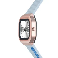 Relógio smartwatch com correia em nylon e correia em silicone azul B-Connect