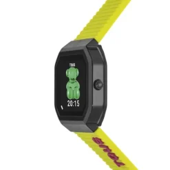 Relógio smartwatch com correia em nylon e correia em silicone verde B-Connect
