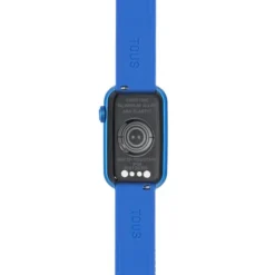 Relógio smartwatch com correia em nylon e correia em silicone azul T-Band