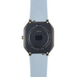 Relógio smartwatch com correia em nylon e correia em silicone azul B-Connect