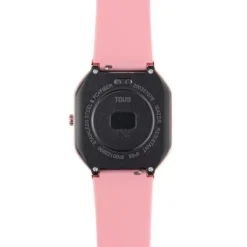 Relógio smartwatch com correia em nylon e correia em silicone rosa B-Connect