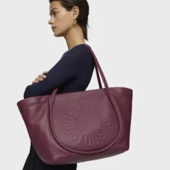 Tote bag grande em pele bordeaux TOUS Miranda