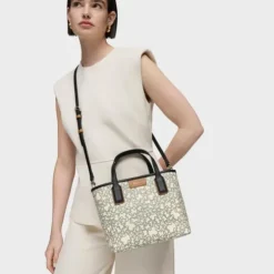 Tote bag pequena Kaos Mini bege e preta