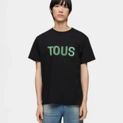 T-shirt de manga curta verde TOUS Bear Faceted M